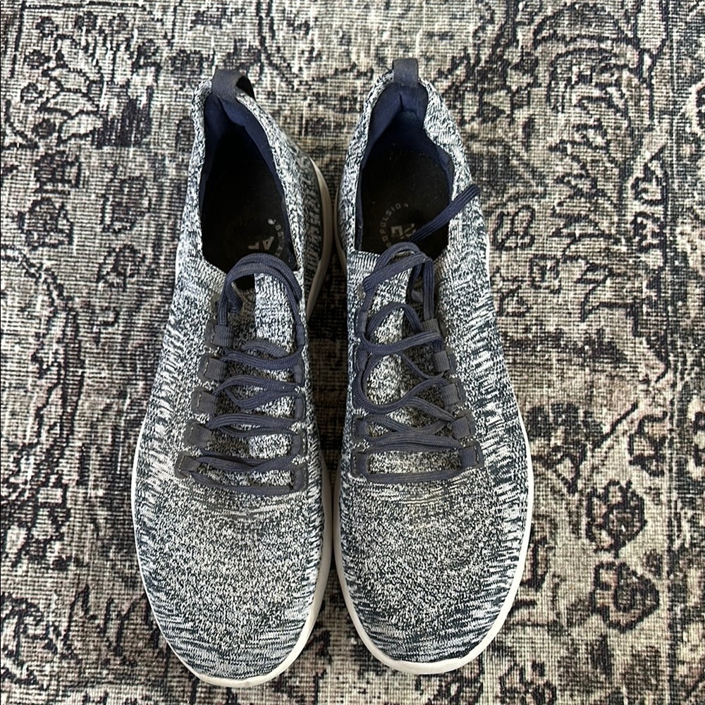 APL men’s Gray Sneakers with Slip-On Design and Breathable Knit Fabric